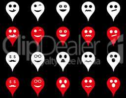 Emotion map marker icons.