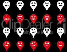 Emotion map marker icons.