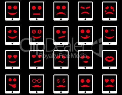 Emotion mobile tablet icons