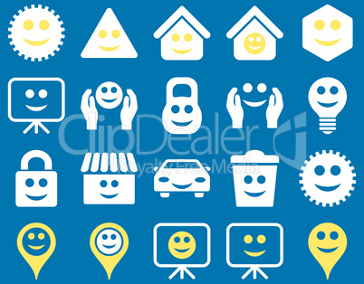 Tools, options, smiles, objects icons