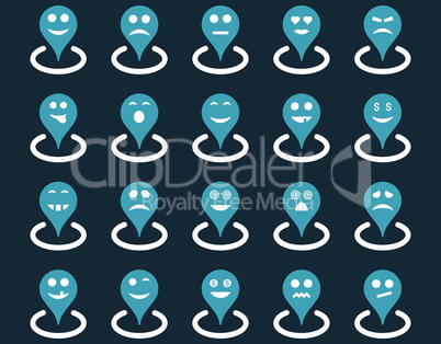 Smiled location icons