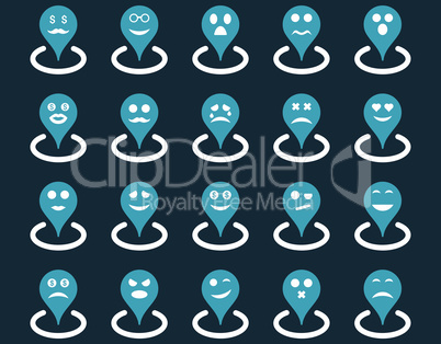 Smiled location icons