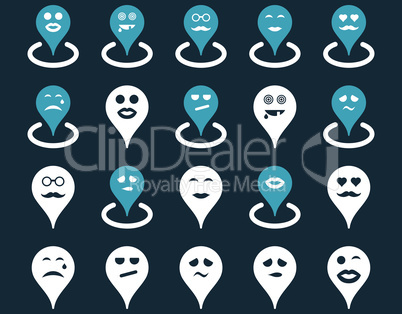 Smiled location icons