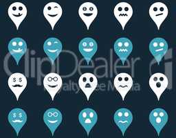 Emotion map marker icons.