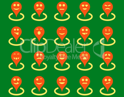 Smiled location icons