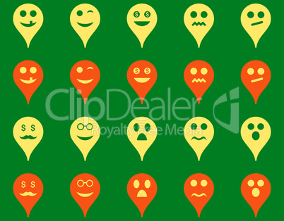 Emotion map marker icons.