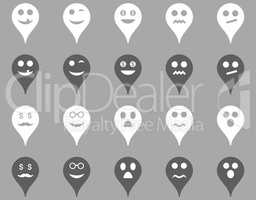 Emotion map marker icons.