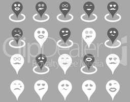 Smiled location icons