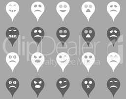 Emotion map marker icons.