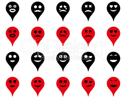 Emotion map marker icons