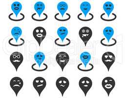Smiled location icons