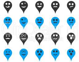 Emotion map marker icons.