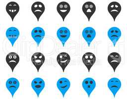 Emotion map marker icons.