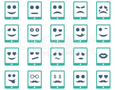 Emotion mobile tablet icons