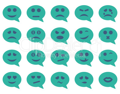 Chat emotion smile icons