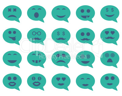 Chat emotion smile icons