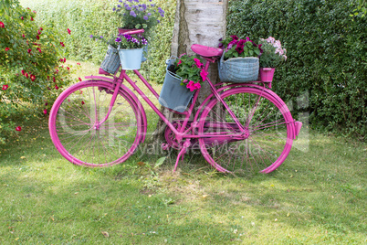 pink bicycle