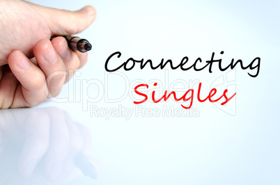 Connecting singles Text Concept