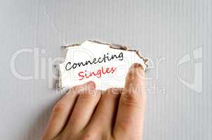 Connecting singles Text Concept