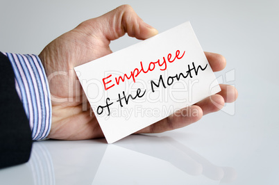 Employee of the month Text Concept