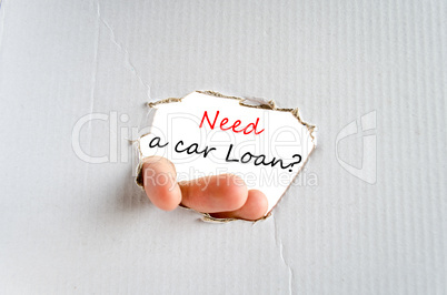 Need a car loan Text Concept