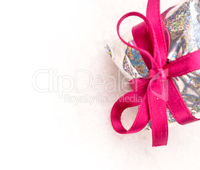 Gift box with a pink bow