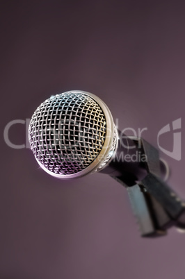 Microphone in a studio