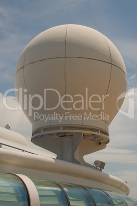 Radar auf einem Kreuzfahrtschiff