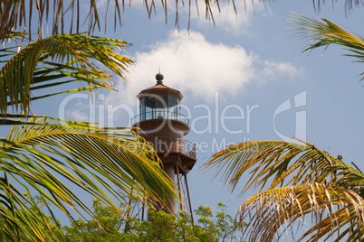 Leuchtturm am Strand von sanibel island in florida