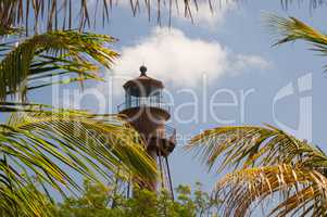 Leuchtturm am Strand von sanibel island in florida
