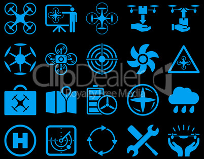 Air drone and quadcopter tool icons