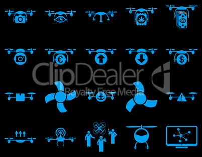 Air drone and quadcopter tool icons