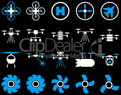 Air drone and quadcopter tool icons