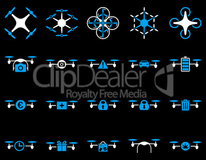 Air drone and quadcopter tool icons