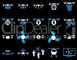 Air drone and quadcopter tool icons