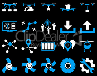 Air drone and quadcopter tool icons