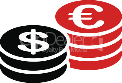 Bicolor Blood-Black--coins dollar euro.eps
