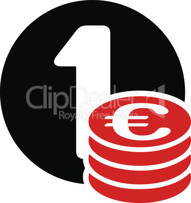 Bicolor Blood-Black--euro coin column.eps