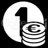 Euro coin column icon