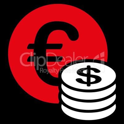 Dollar coin stack icon
