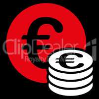 Euro coin stack icon
