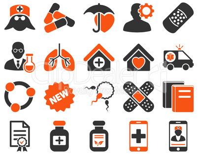 Medical bicolor icons