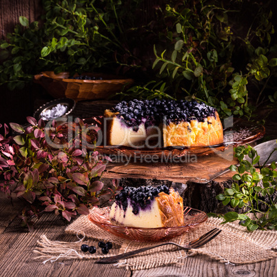 Cheesecake blueberries