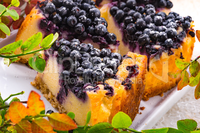 Cheesecake blueberries