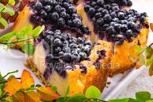 Cheesecake blueberries