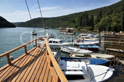 Boote im Limfjord, Kroatien