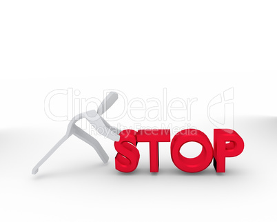 3D Figur mit Stop