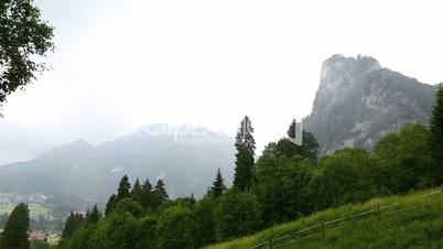 Video of rainy weather in the Bavarian Alps