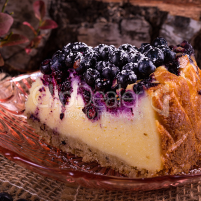 Cheesecake blueberries