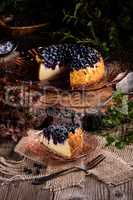 Cheesecake blueberries